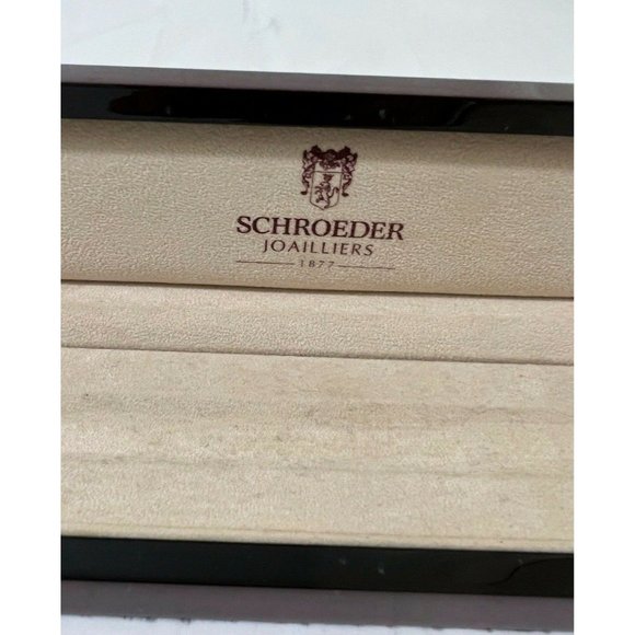 Schroeder Joailliers Emply Gift Box Brown 10" X 2.4" 1.2" - Picture 9 of 12